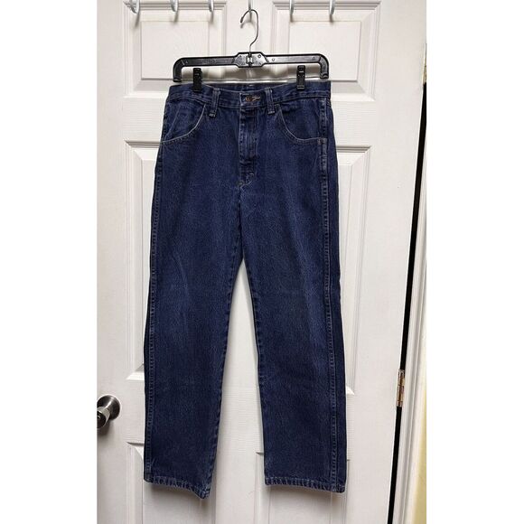 Rustler Jeans Mens 31x30 (30w) Blue Denim Straight Cut Workwear Medium‎ Wash DEU - Picture 2 of 7